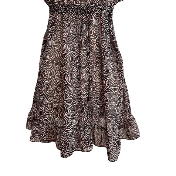 BETSEY JOHNSON Intimates Y2K Sheer Babydoll Swirl Print Mini Dress Size Medium - Picture 9 of 15